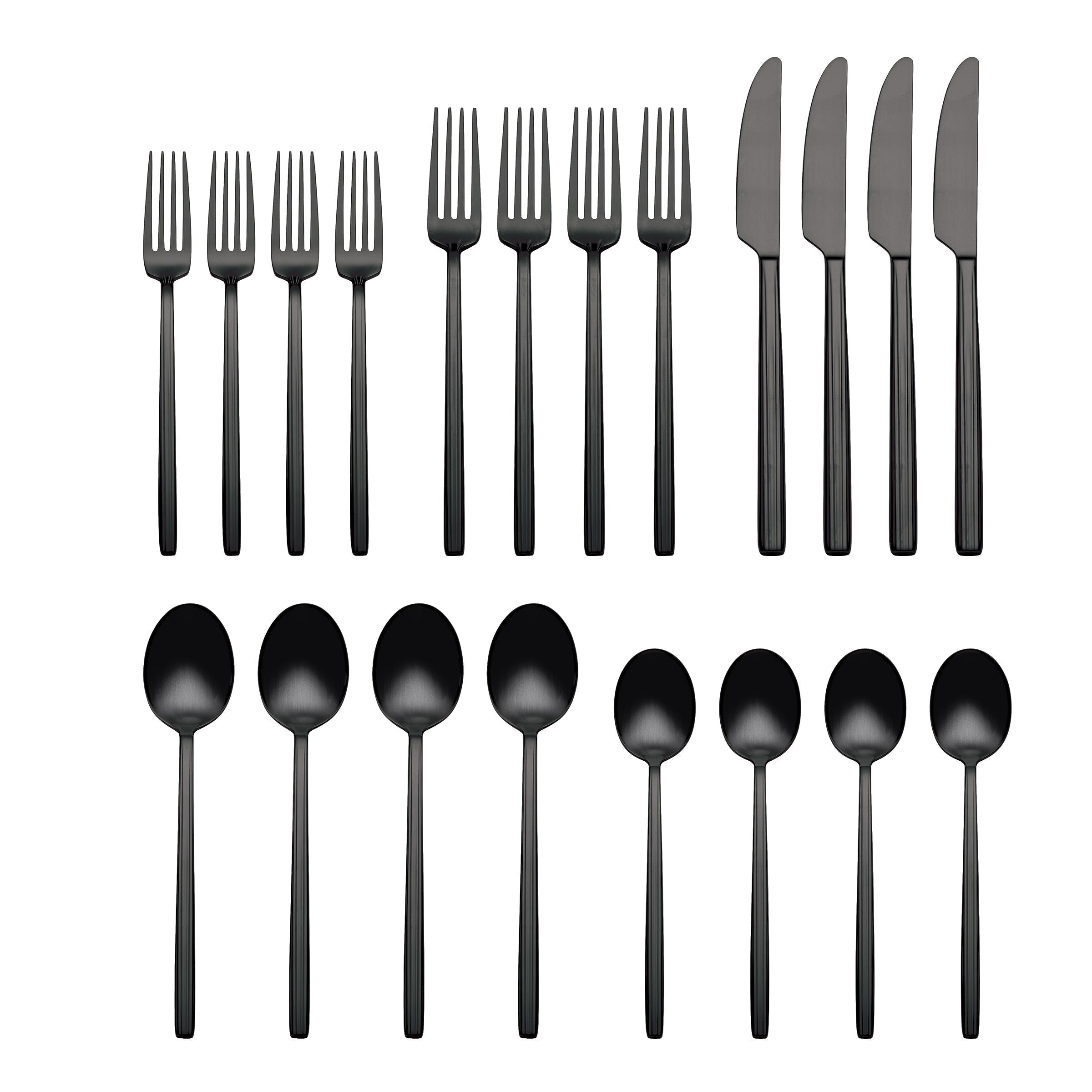 Lenox Everyday Flatware Dean Black Satin 20-Piece Flatware Set - Image 2