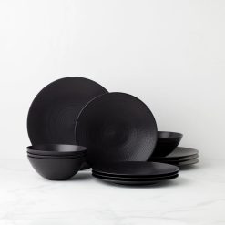 Lenox Everyday Flatware LX Collective Black 12-Piece Dinnerware Set