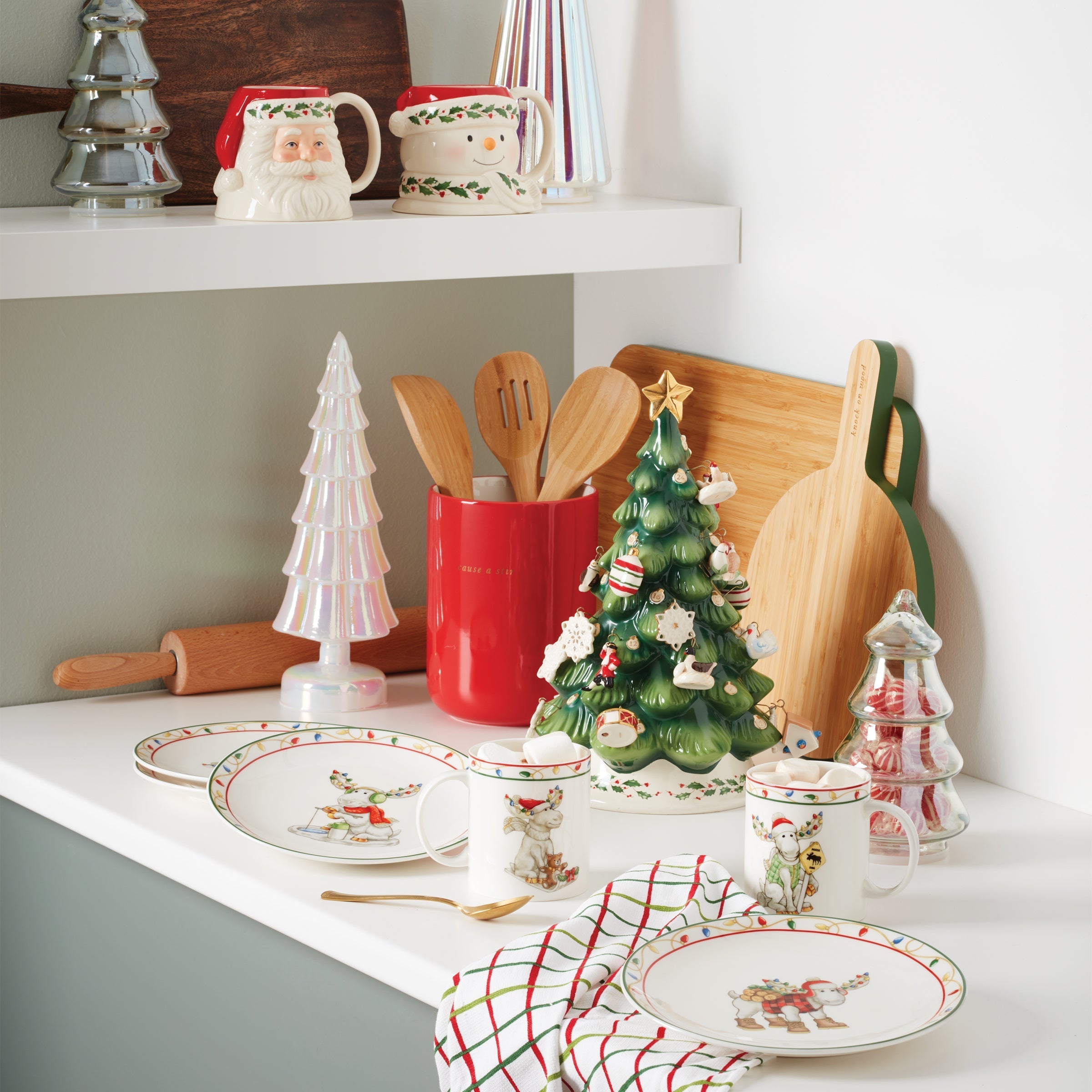 Lenox Everyday Flatware Merry Marcel Moose Mugs, Set of 4 - Image 2