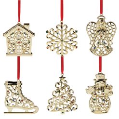 Alternative view of Lenox Everyday Flatware Sparkle & Scroll Gold Ornaments, Set of 6