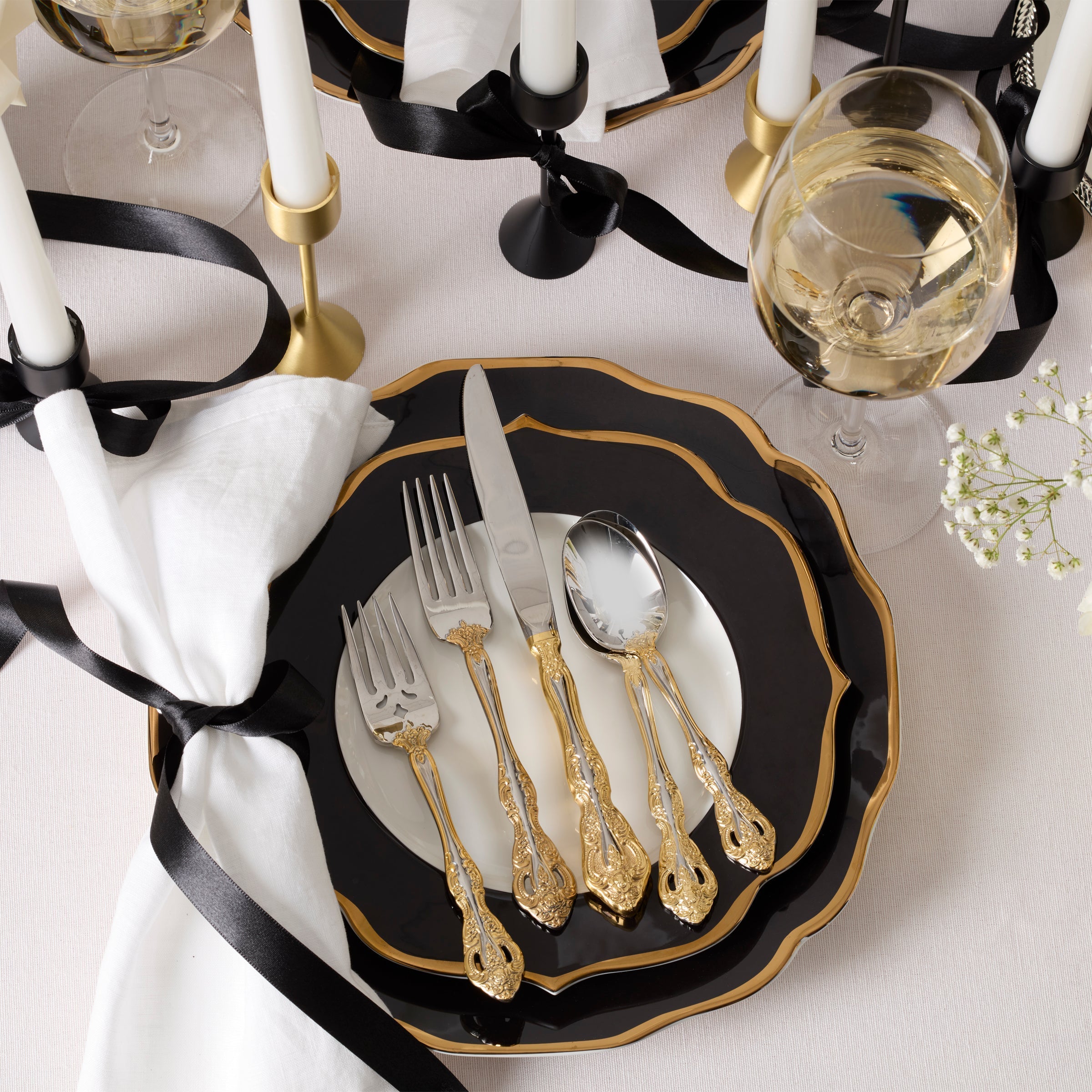 Lenox Everyday Flatware Golden Michelangelo 20-Piece Flatware Set - Image 2