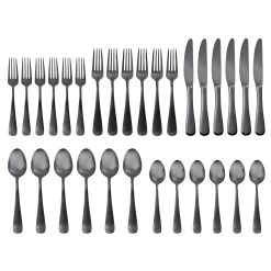 Alternative view of Lenox Everyday Flatware Opera Black Titanium 30-Piece Flatware Set