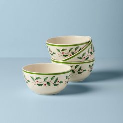 Lenox Everyday Flatware Holiday Melamine All-Purpose Bowls, Set of 4