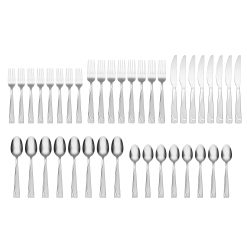 Alternative view of Lenox Everyday Flatware Mena Frost 40-Piece Flatware Set with Chrome Caddy
