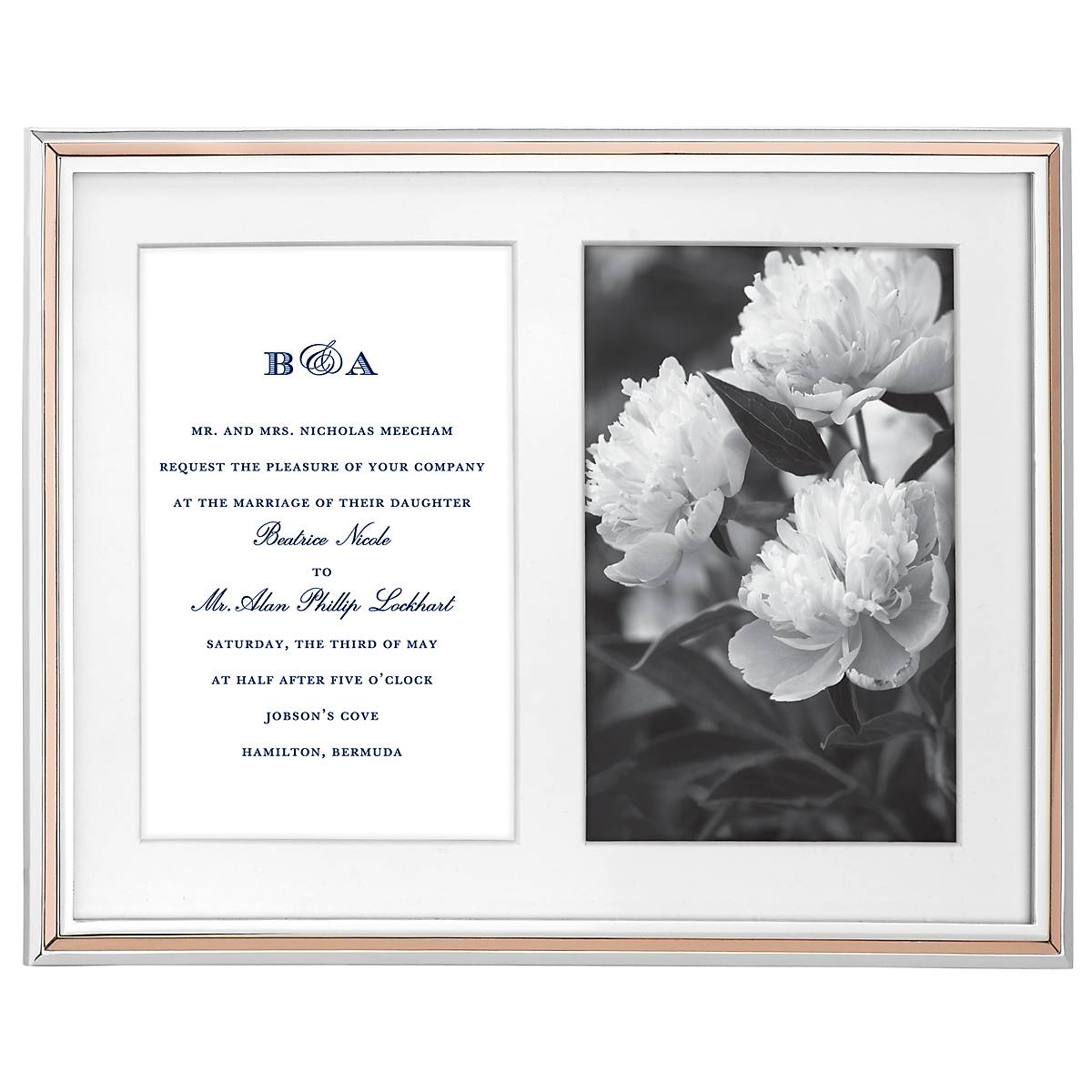 Lenox Everyday Flatware Rosy Glow Double 5x7 Photo Frame