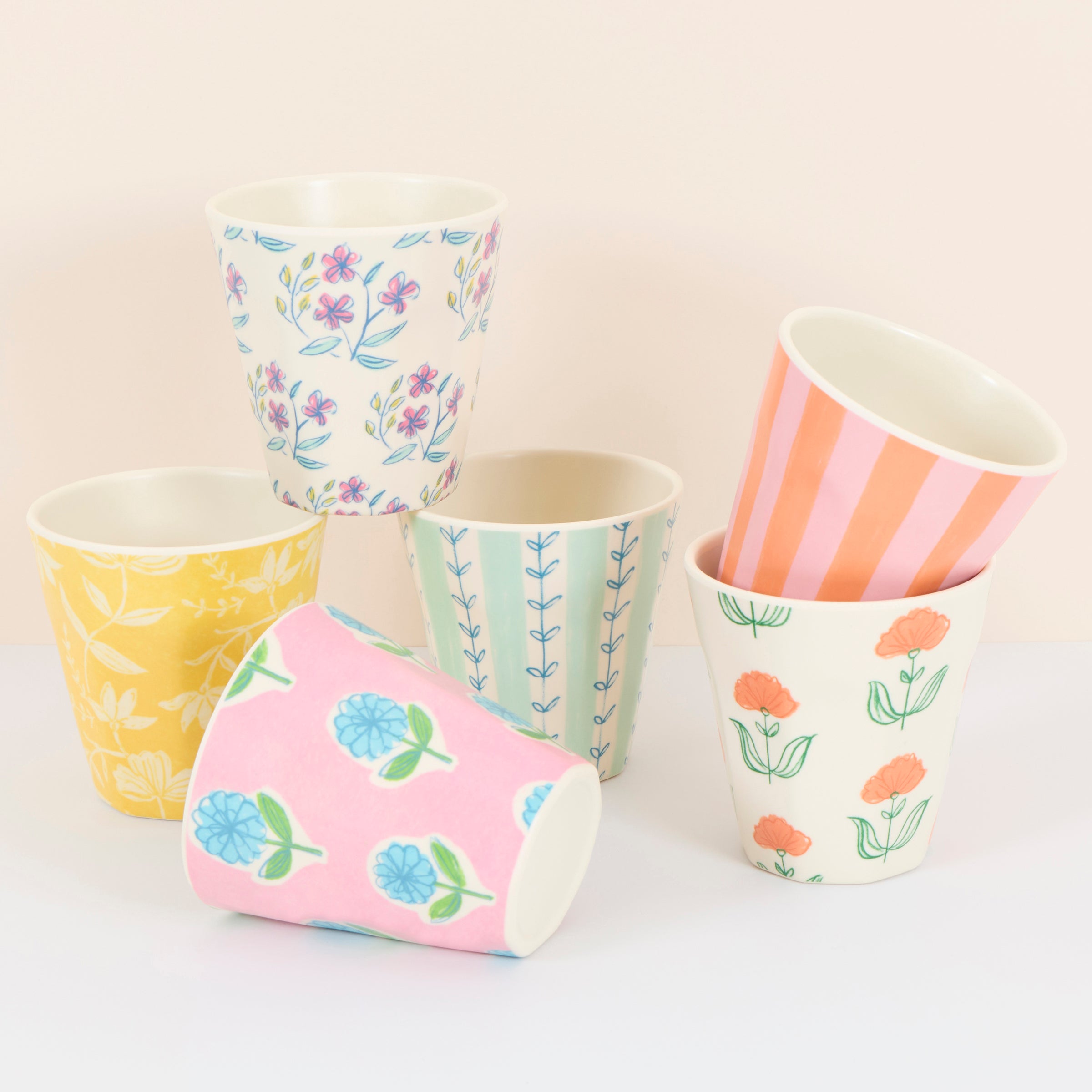 Lenox Everyday Flatware Flora Reusable Cups, Set of 6