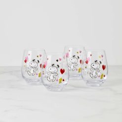 Lenox Everyday Flatware Snoopy Valentine's Day Tumblers, Set of 4