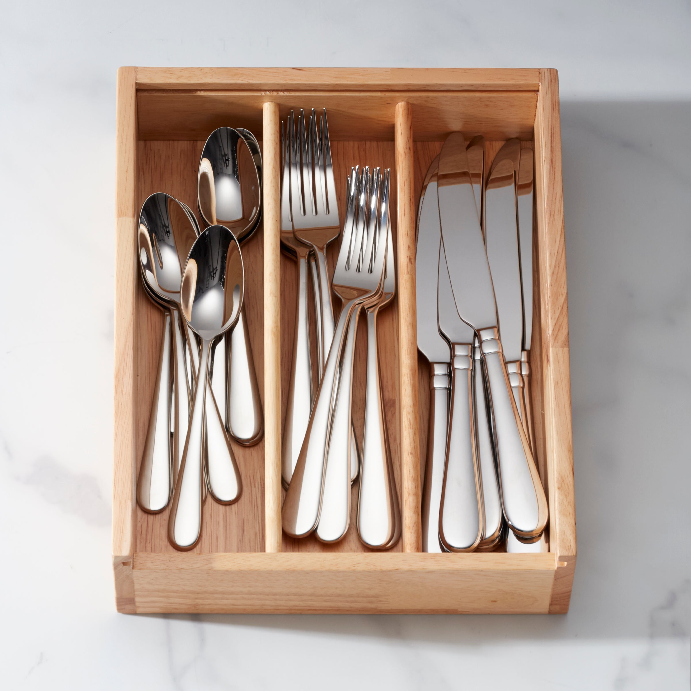Lenox Everyday Flatware Studio 1414 Mirror 24 Piece Flatware Set with Caddy - Image 7