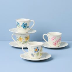 Alternative view of Lenox Everyday Flatware Butterfly Meadow Espresso Cup & Saucers, Set of 4