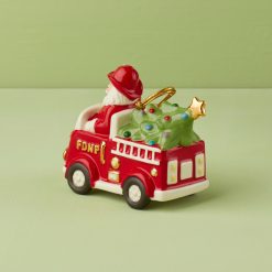 Alternative view of Lenox Everyday Flatware Santa In Fire Truck Ornament
