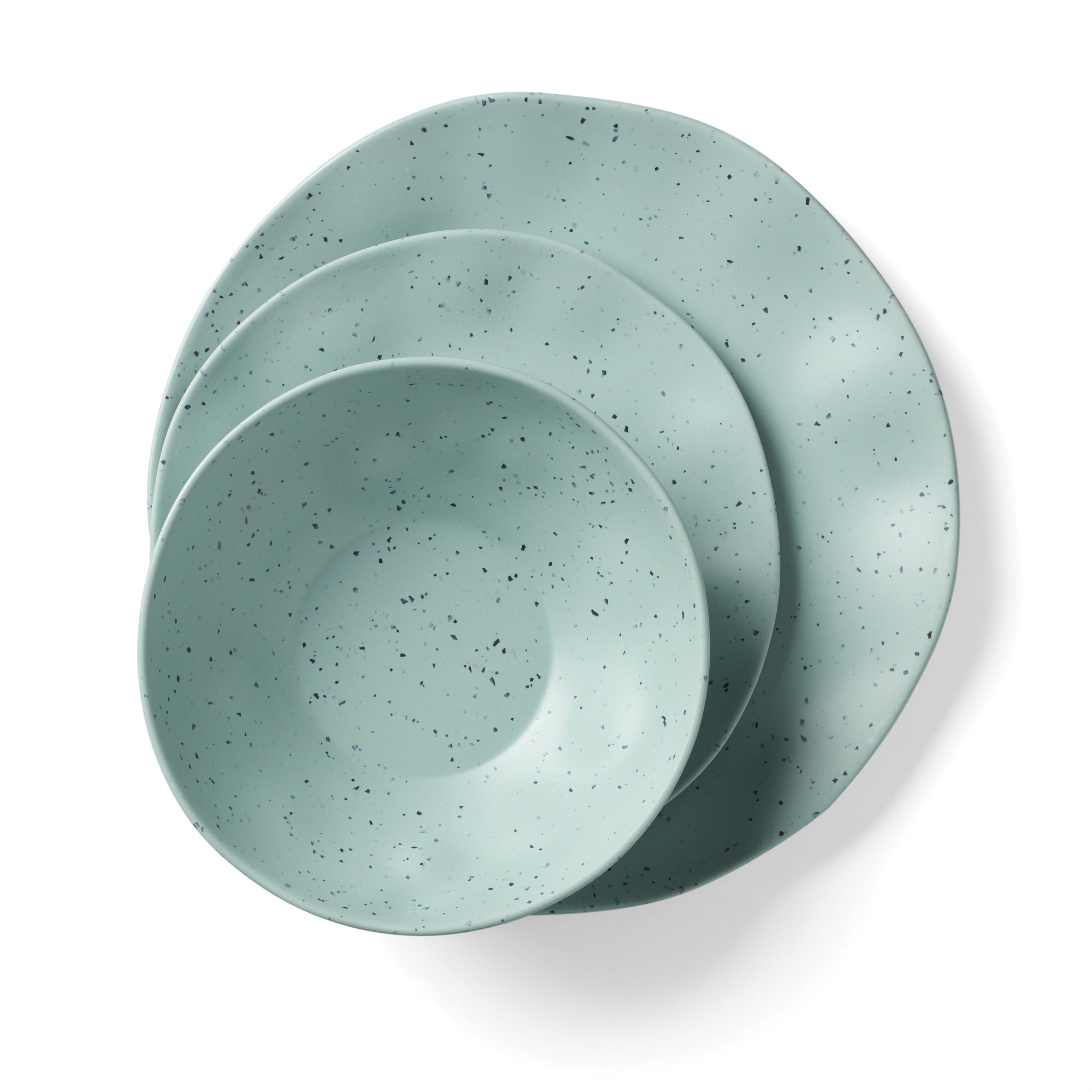 Lenox Everyday Flatware Terrazzo Melamine Mint 12-Piece Dinnerware Set - Image 15