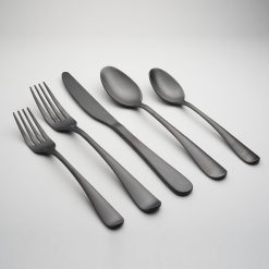 Lenox Everyday Flatware Rhiannon Black Satin 20-Piece Flatware Set
