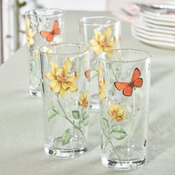 Alternative view of Lenox Everyday Flatware Butterfly Meadow Decal Highball, Set of 4