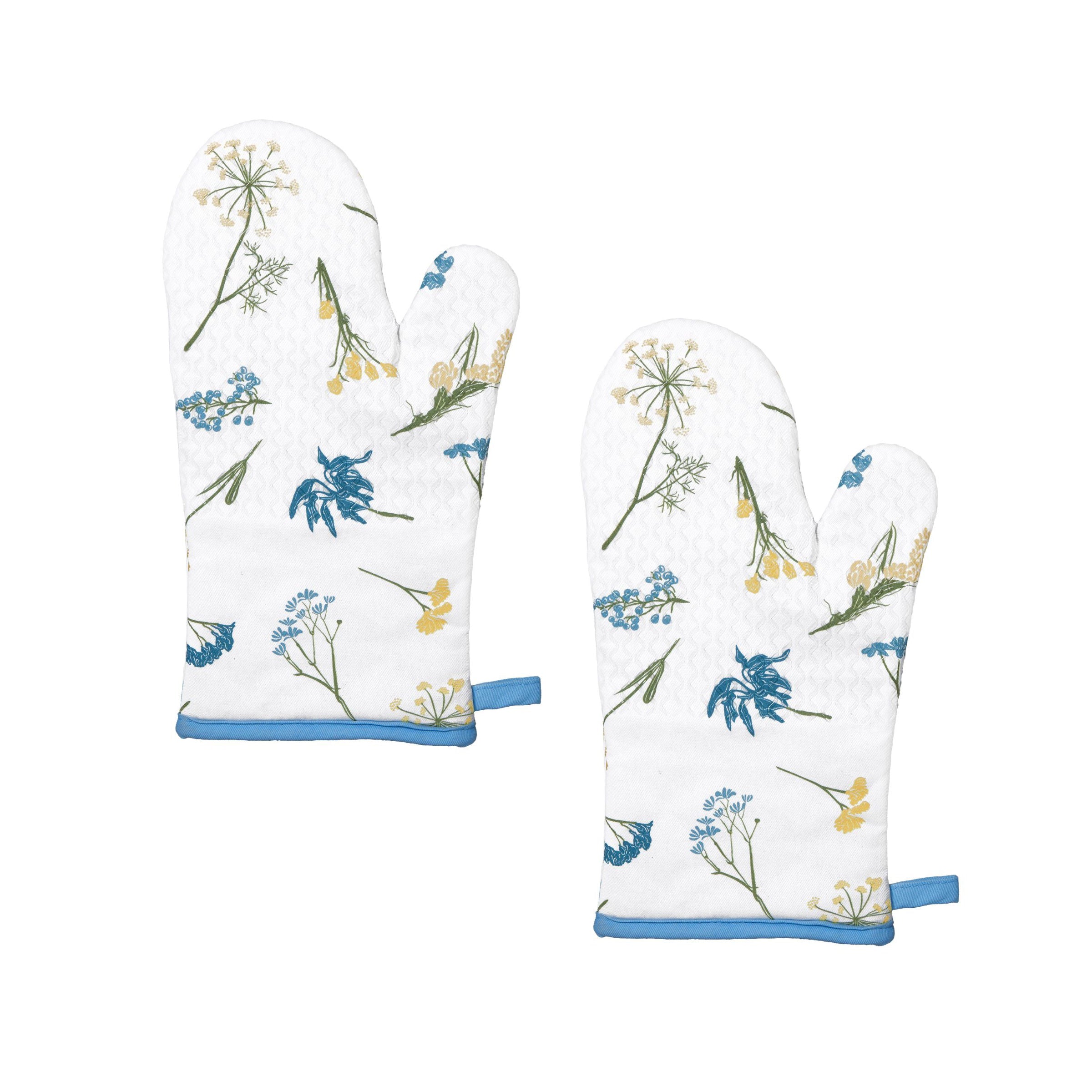 Lenox Everyday Flatware Wildflowers Allover Oven Mitts, Set of 2