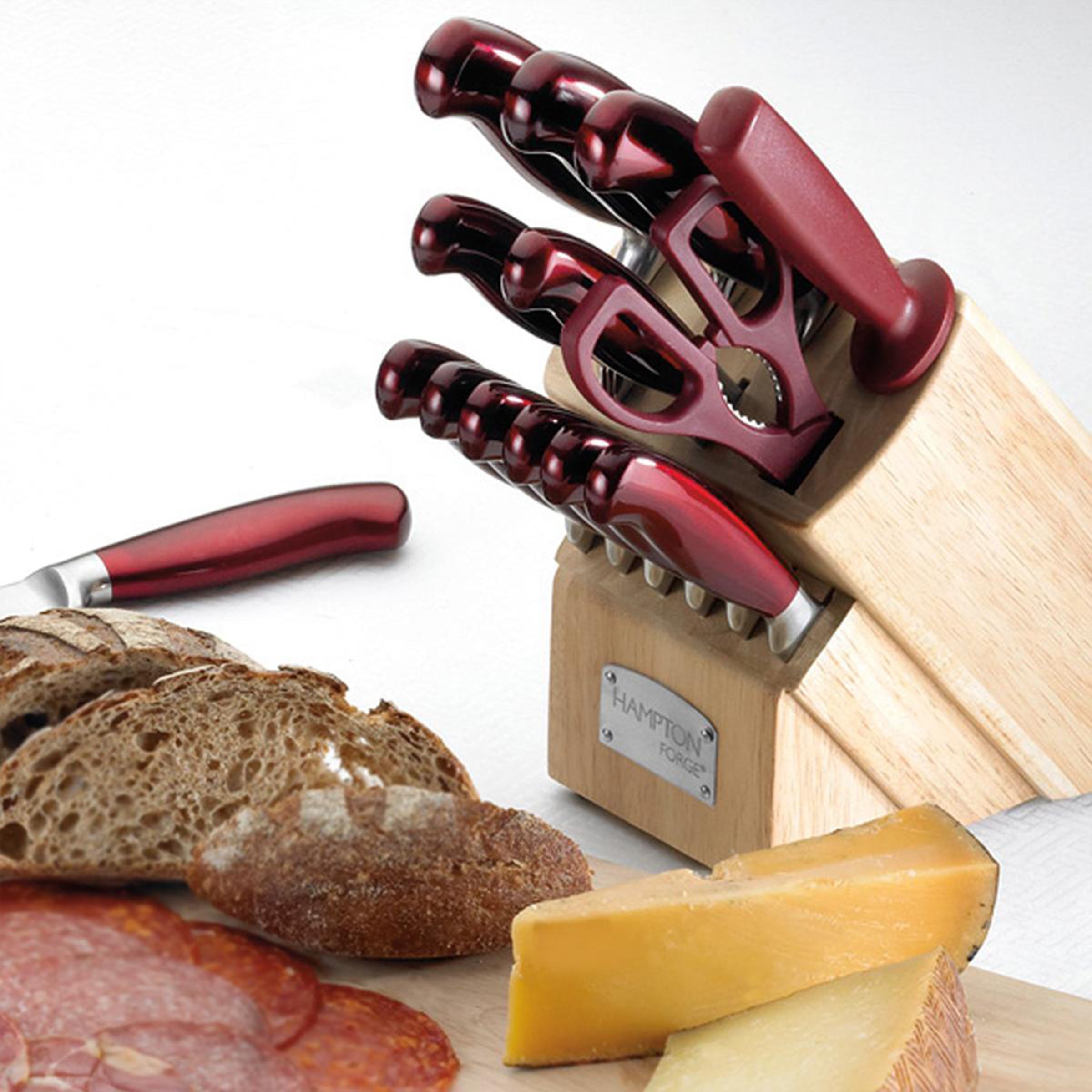 Lenox Everyday Flatware Argentum Red 14-Piece Cutlery Block Set - Image 4