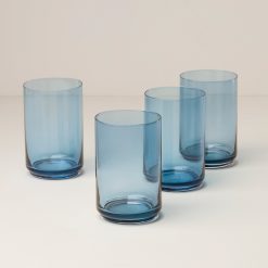 Lenox Everyday Flatware Tuscany Classics Stackable Blue Coolers, Set of 4