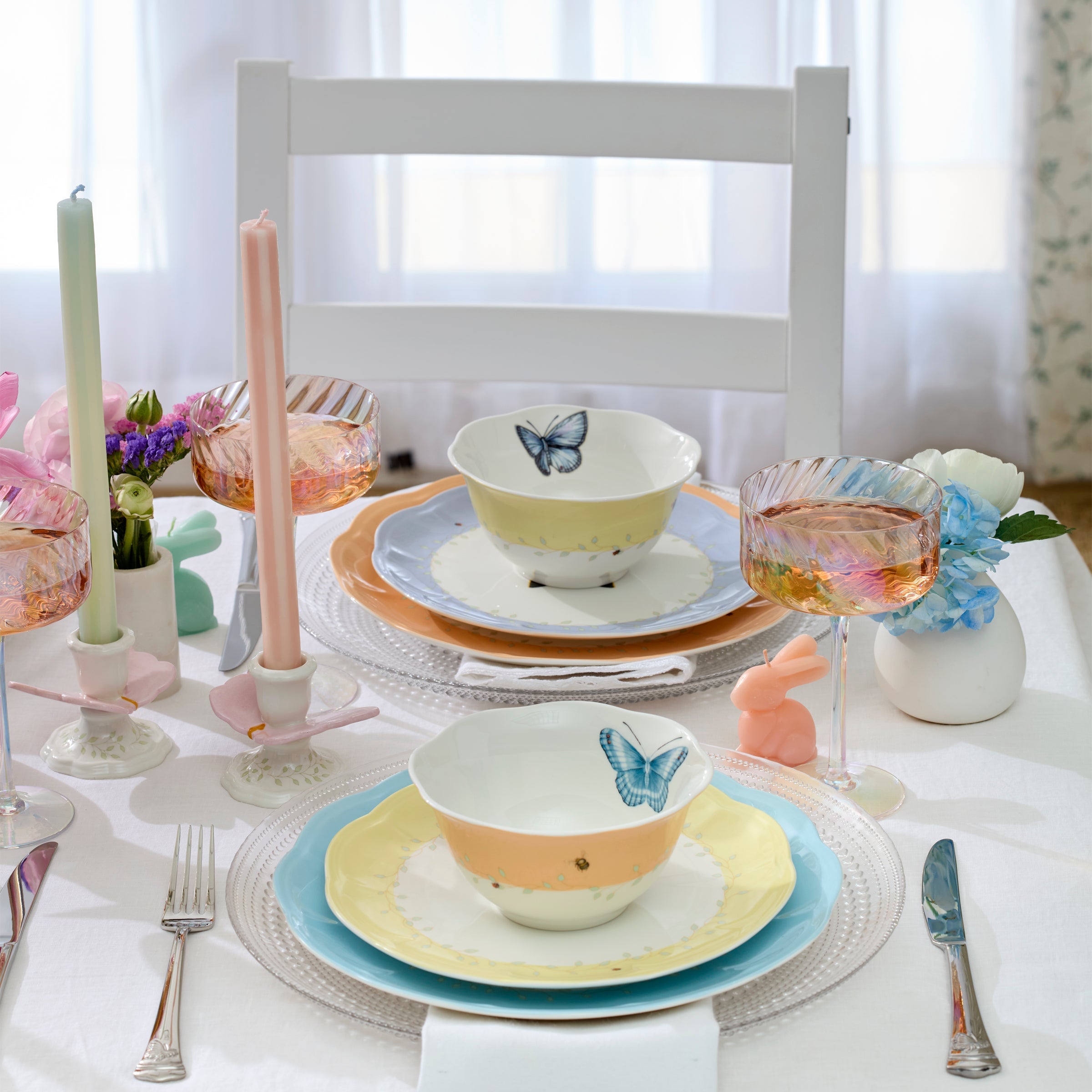 Lenox Everyday Flatware Butterfly Meadow Colors 4-Piece Dessert Bowl Set - Image 4
