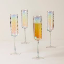 Alternative view of Lenox Everyday Flatware Tuscany Classics Iridescent Flute Glasses, Set of 4