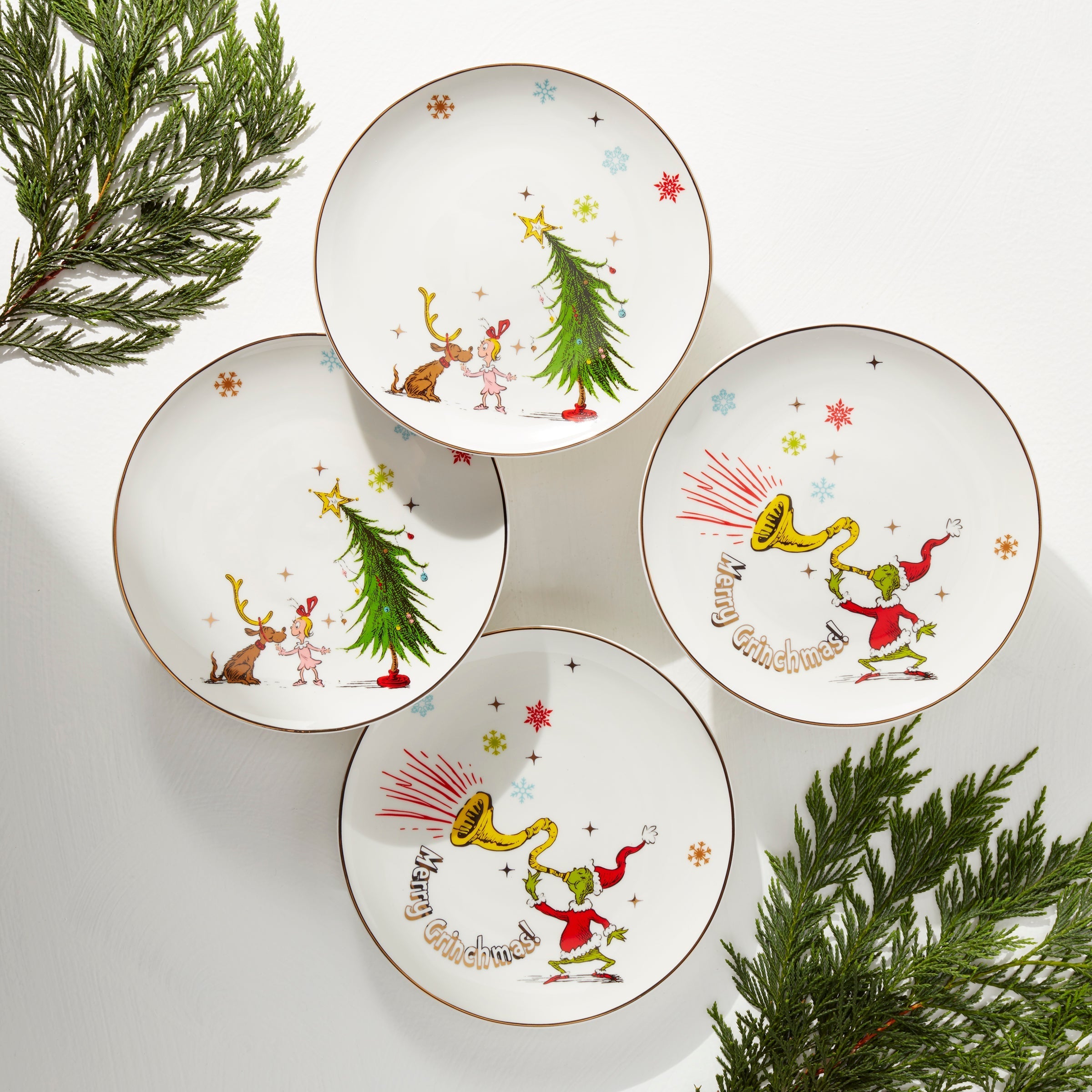 Lenox Everyday Flatware Merry Grinchmas Assorted Accent Plates, Set of 4 - Image 6