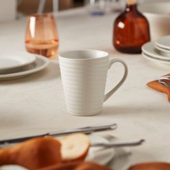 Alternative view of Lenox Everyday Flatware Ridge White Mugs, Set of 4