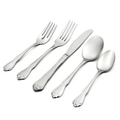 Lenox Everyday Flatware True Rose 45 Piece Everyday Flatware Set, Service For 8