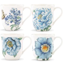 Alternative view of Lenox Everyday Flatware Butterfly Meadow Blue Mugs, Set of 4