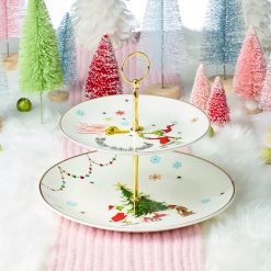 Alternative view of Lenox Everyday Flatware Merry Grinchmas 2-Tiered Server