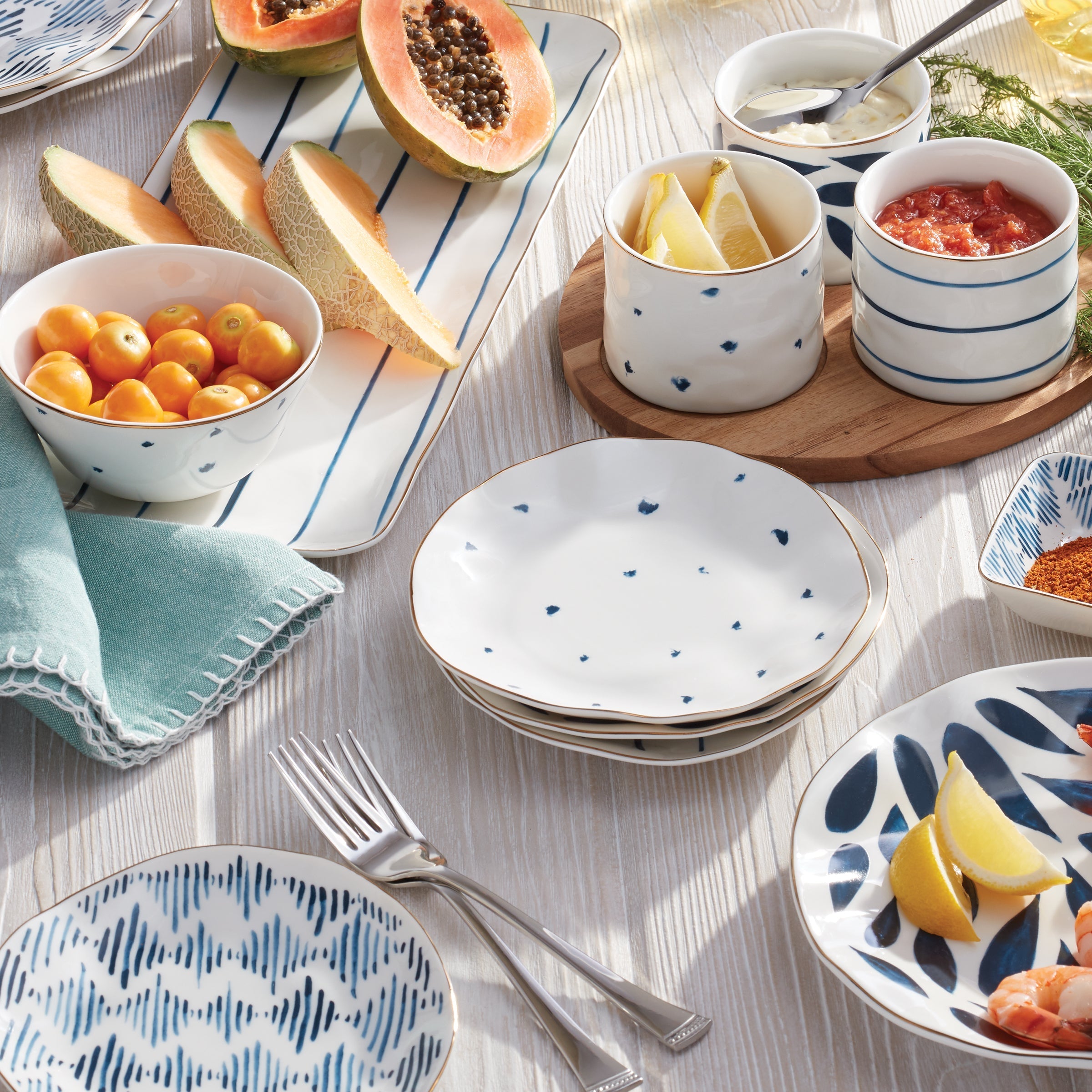 Lenox Everyday Flatware Blue Bay Tidbit Plates, Set of 4 - Image 5