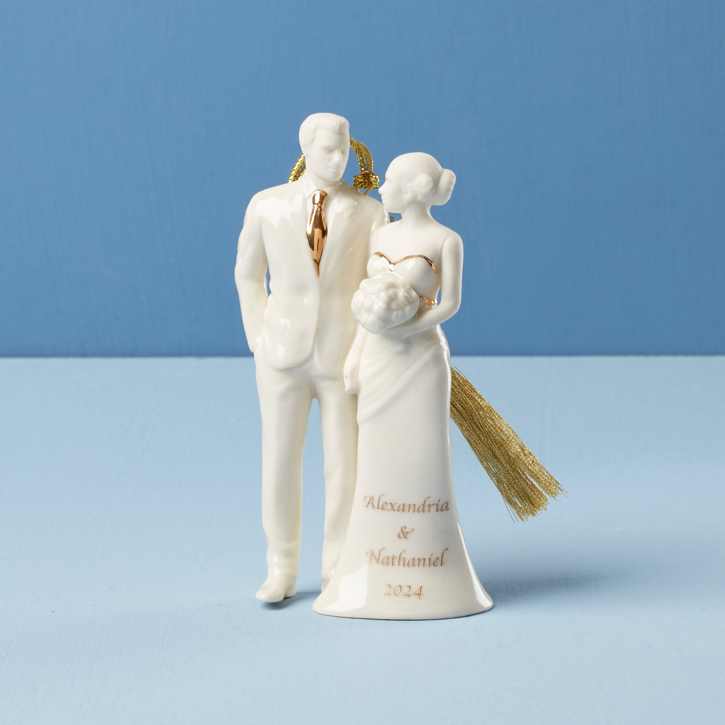 Lenox Everyday Flatware Personalized Bride & Groom Ornament