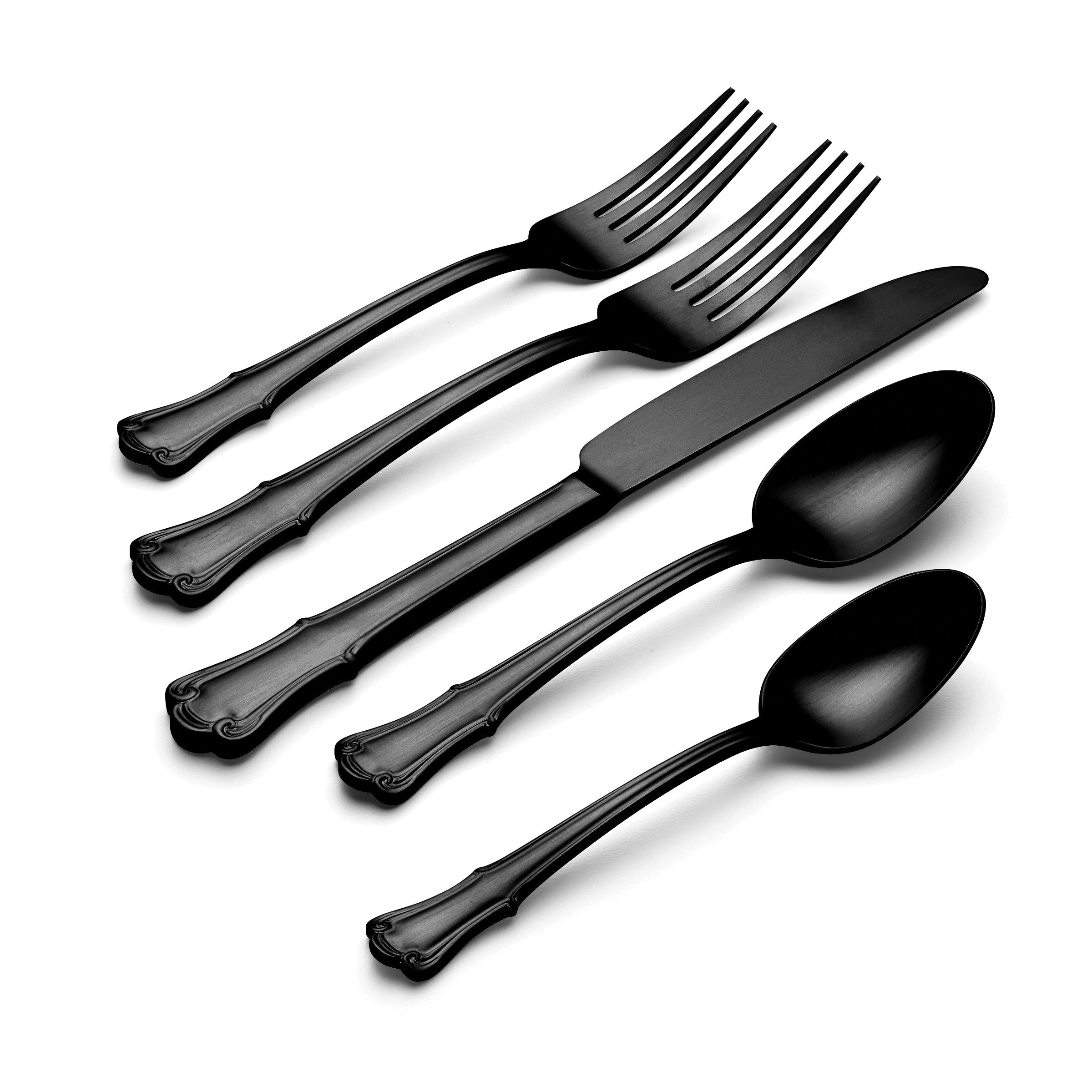 Lenox Everyday Flatware James Street Black Satin 20-Piece Flatware Set - Image 2