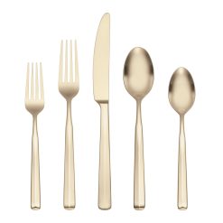 Lenox Everyday Flatware Ryder Champagne Satin 20-Piece Flatware Set