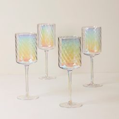 Lenox Everyday Flatware Tuscany Classics Iridescent Red Wine Glasses, Set of 4