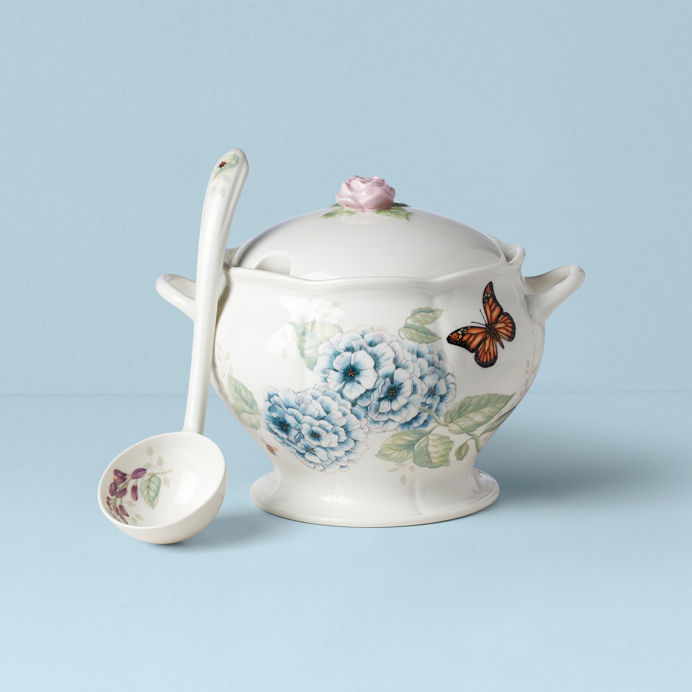 Lenox Everyday Flatware Butterfly Meadow 2-Piece Tureen & Ladle Set - Image 3
