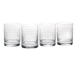 Lenox Everyday Flatware Tempo Crystal Double Old Fashion Glasses, Set of 4