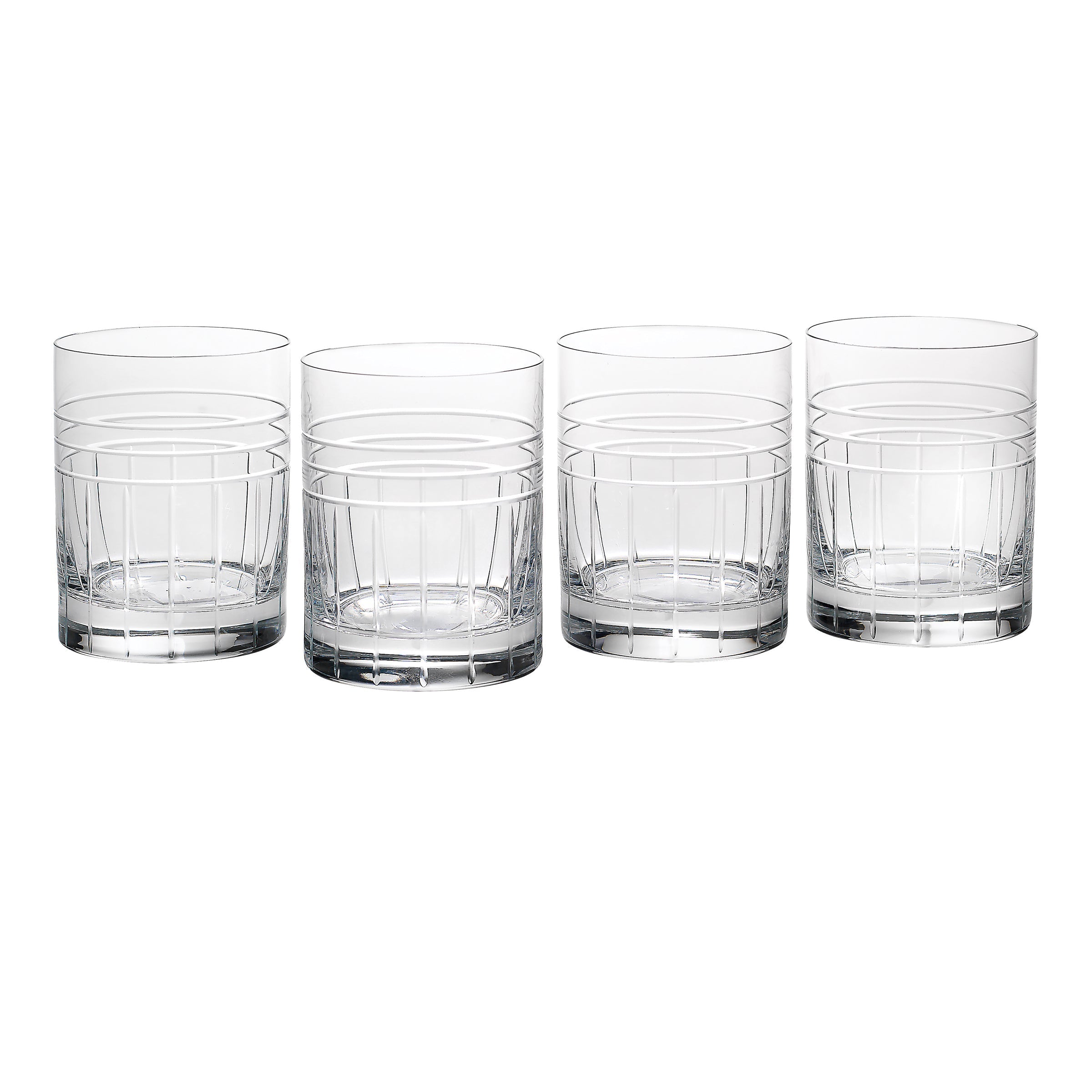 Lenox Everyday Flatware Tempo Crystal Double Old Fashion Glasses, Set of 4