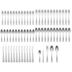Alternative view of Lenox Everyday Flatware French Perle Scallop Vintage 65-Piece Flatware Set