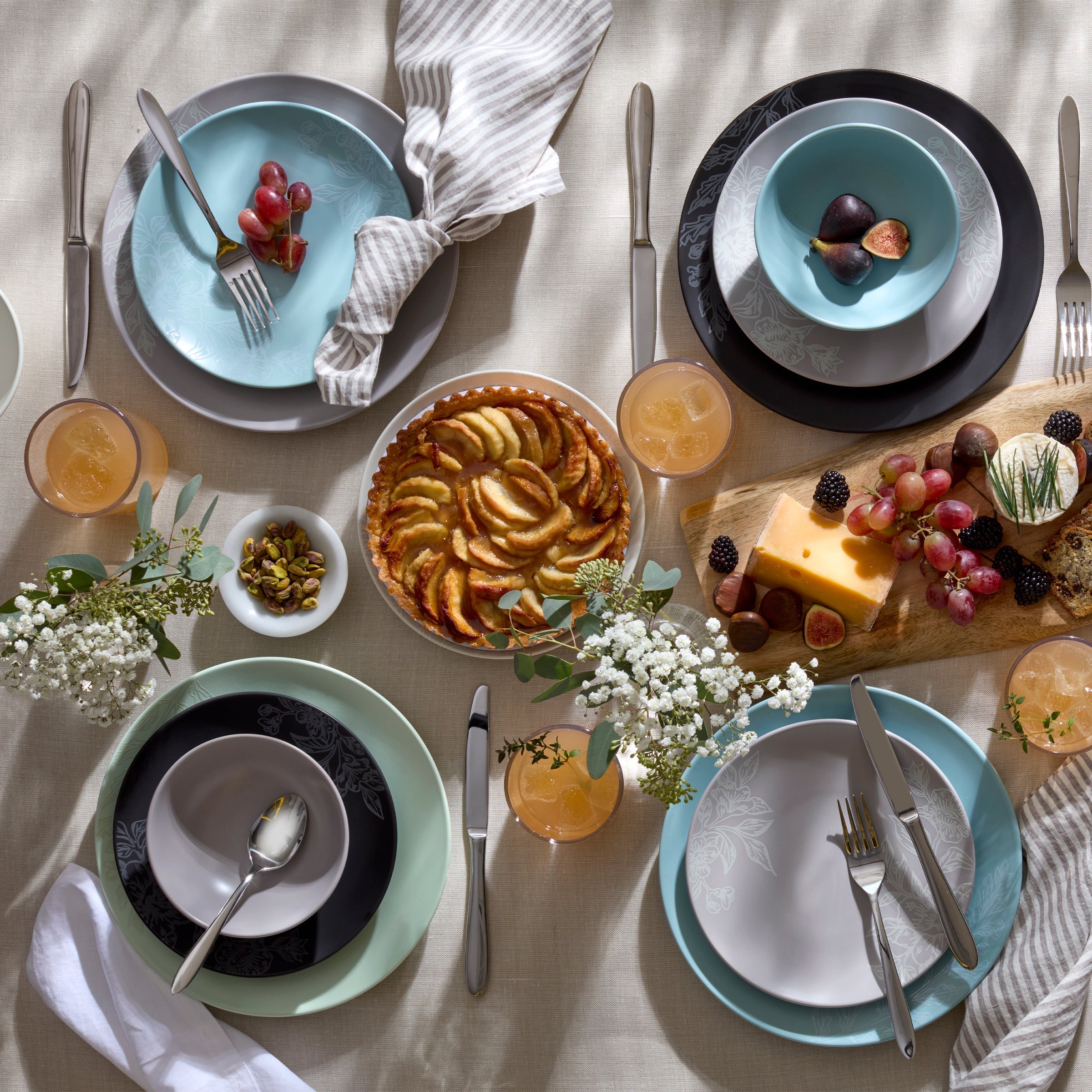 Lenox Everyday Flatware Roseto Pumice 12-Piece Dinnerware Set - Image 13