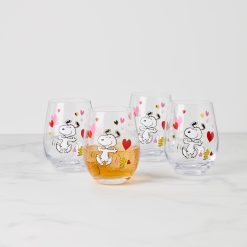 Alternative view of Lenox Everyday Flatware Snoopy Valentine's Day Tumblers, Set of 4