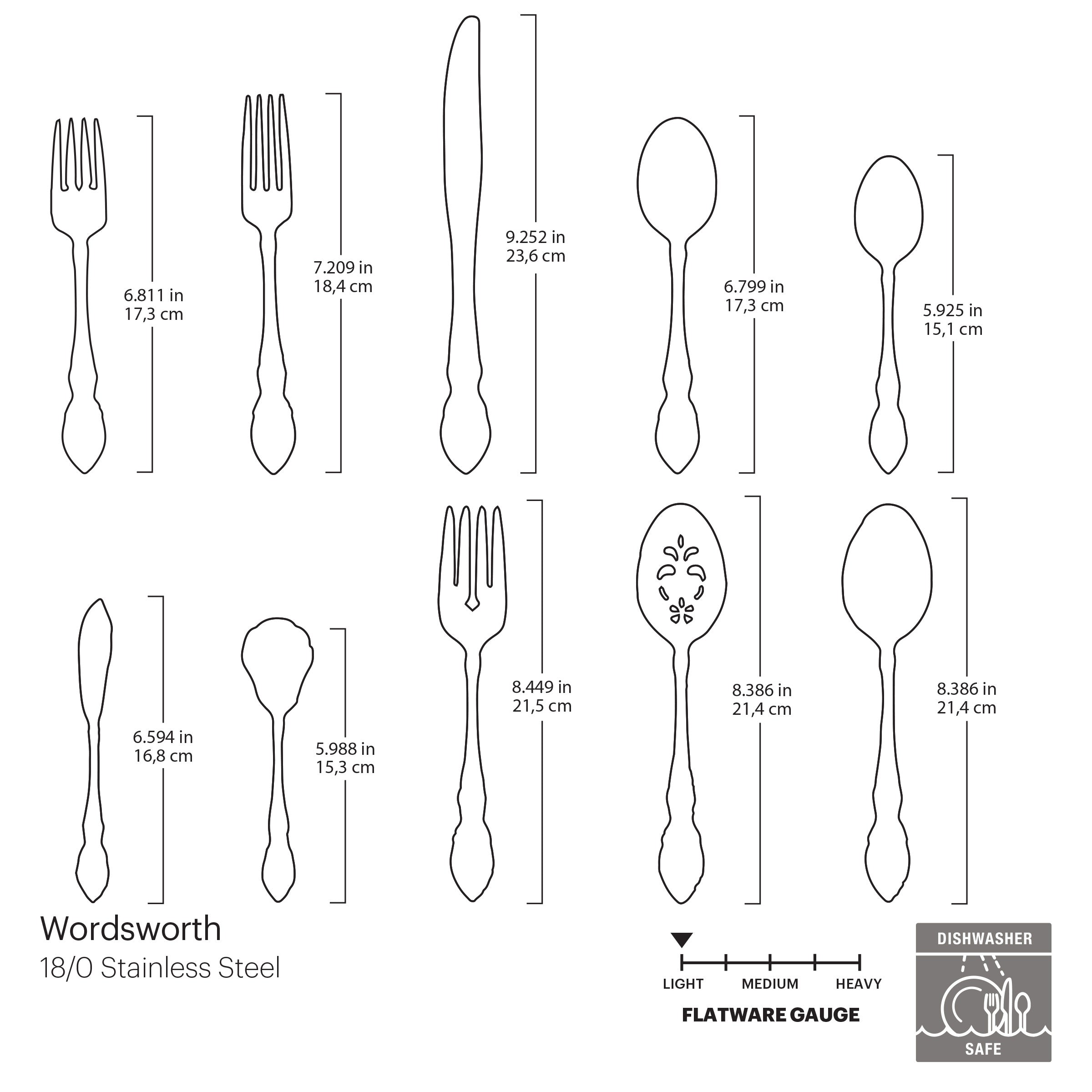Lenox Everyday Flatware Wordsworth 45-Piece Flatware Set - Image 4