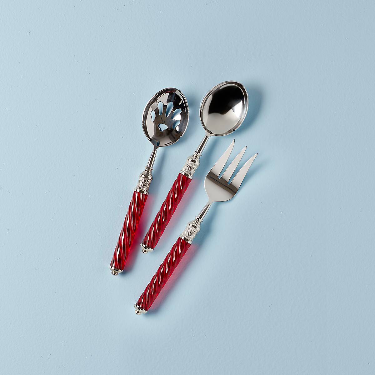 Lenox Everyday Flatware Holiday Jewel Spiral 3-Piece Serving Set