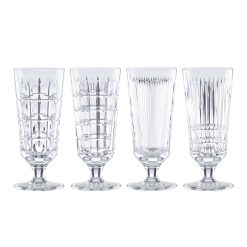 Lenox Everyday Flatware New Vintage Crystal Iced Beverage Glasses, Set of 4