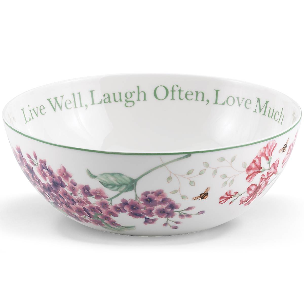 Lenox Everyday Flatware Butterfly Meadow Large Sentiment Serving Bowl - Image 3
