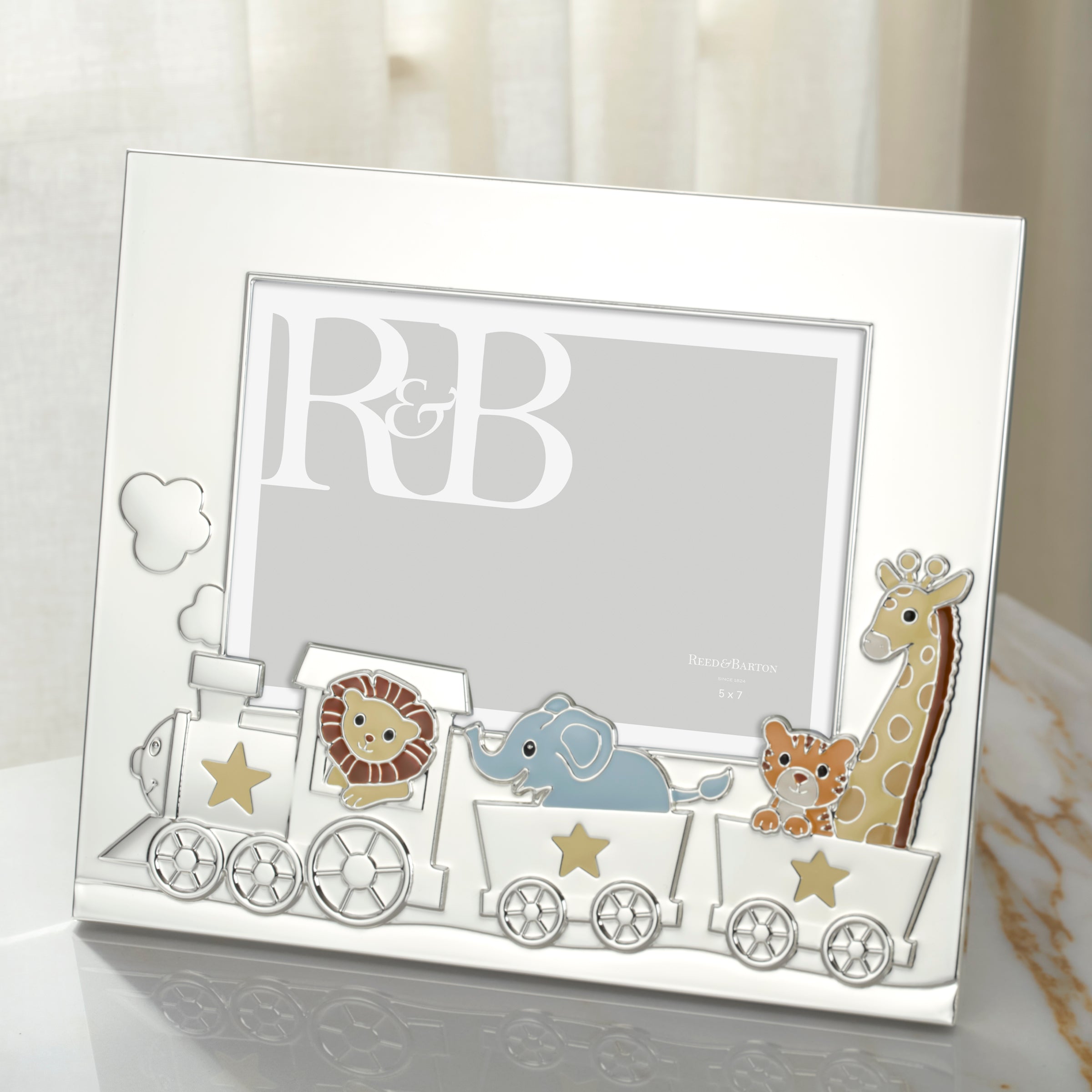 Lenox Everyday Flatware Animal Train Silverplate 5x7 Photo Frame - Image 2