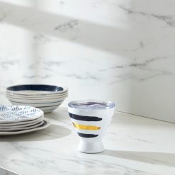 Alternative view of Lenox Everyday Flatware Blue Bay Stripe Stainless Steel Cocktail Tumbler