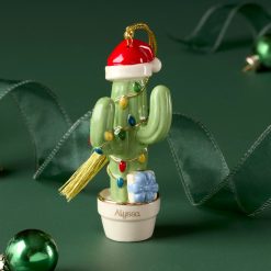 Alternative view of Lenox Everyday Flatware Personalized Christmas Cactus Ornament