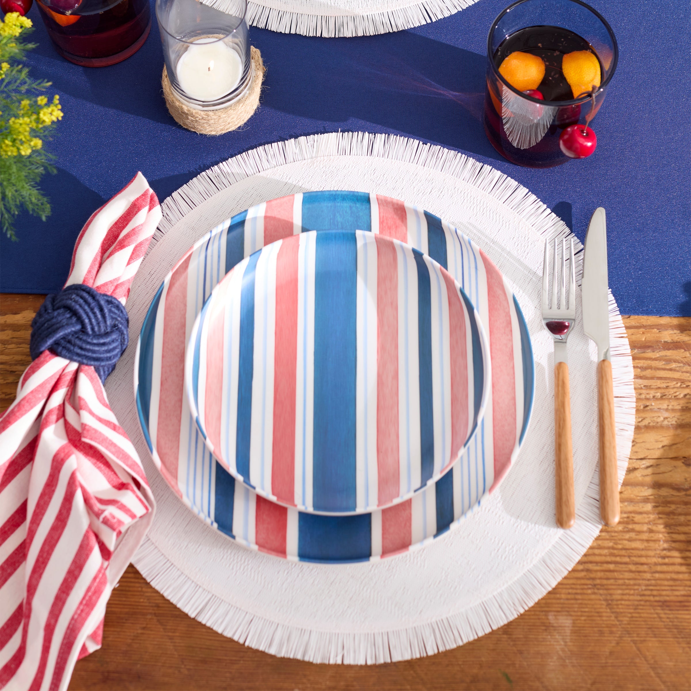 Lenox Everyday Flatware 24 Seven Melamine Stripe 12-Piece Dinnerware Set - Image 7