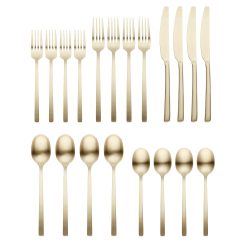 Alternative view of Lenox Everyday Flatware Beacon Champagne Satin 20-Piece Flatware Set