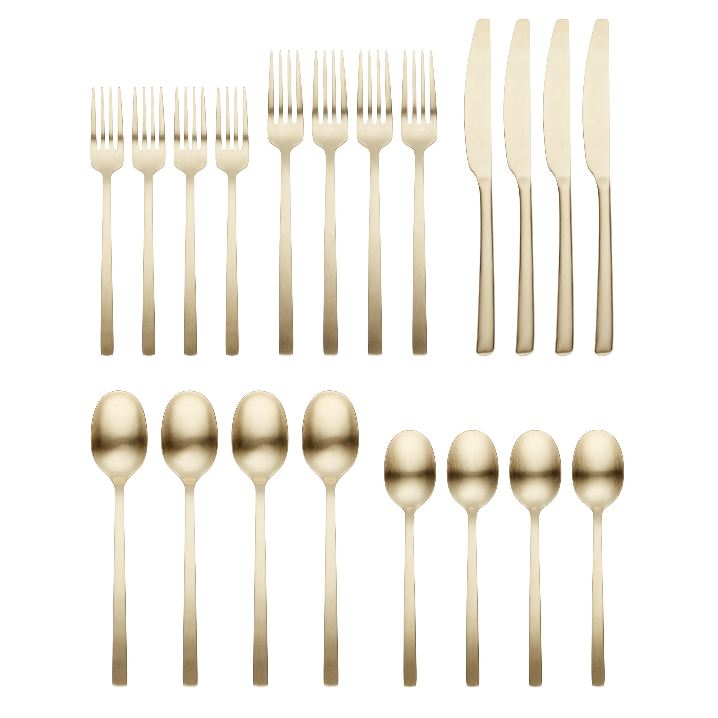 Lenox Everyday Flatware Beacon Champagne Satin 20-Piece Flatware Set - Image 2