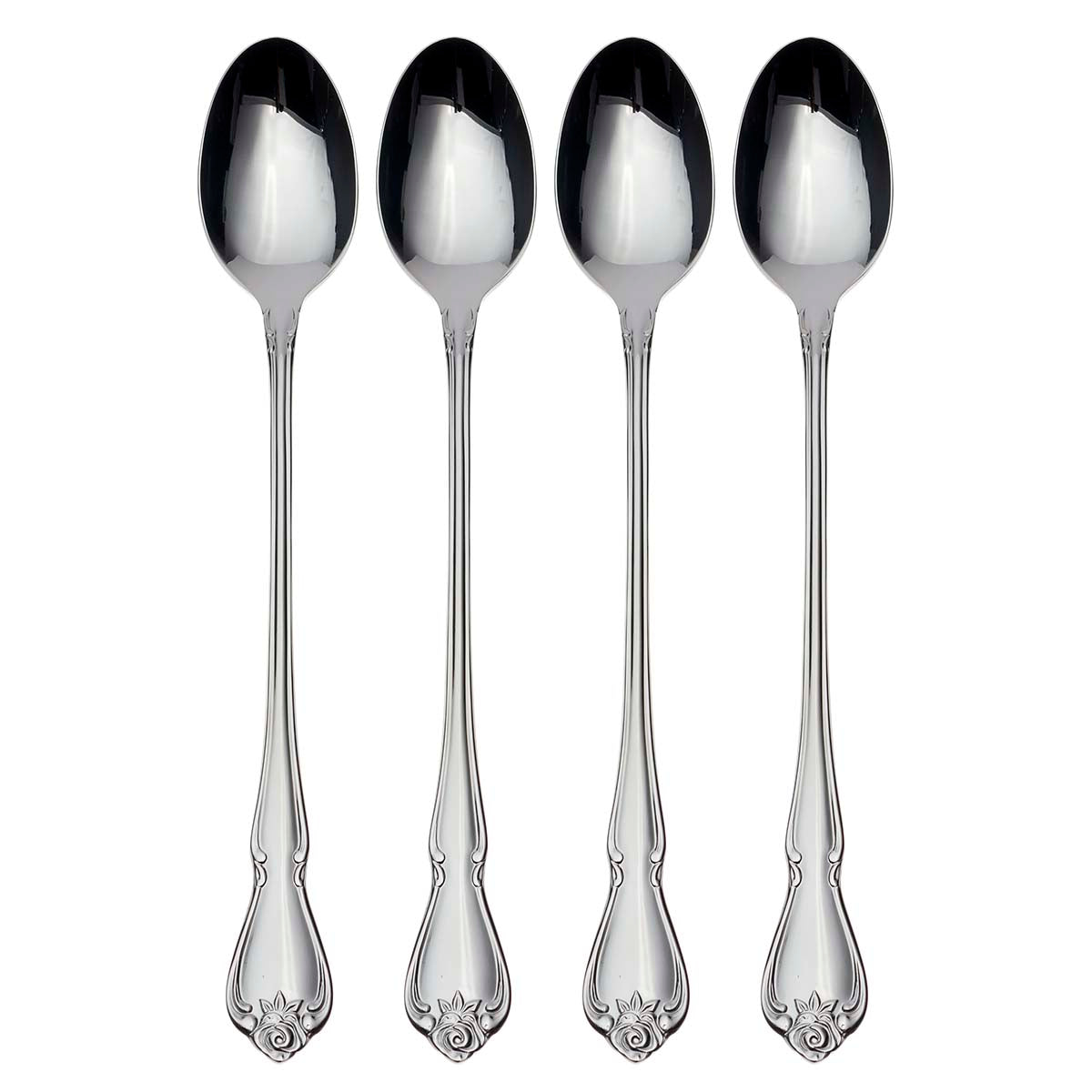 Lenox Everyday Flatware True Rose Everyday Flatware Tall Drink Spoons, Set Of 4