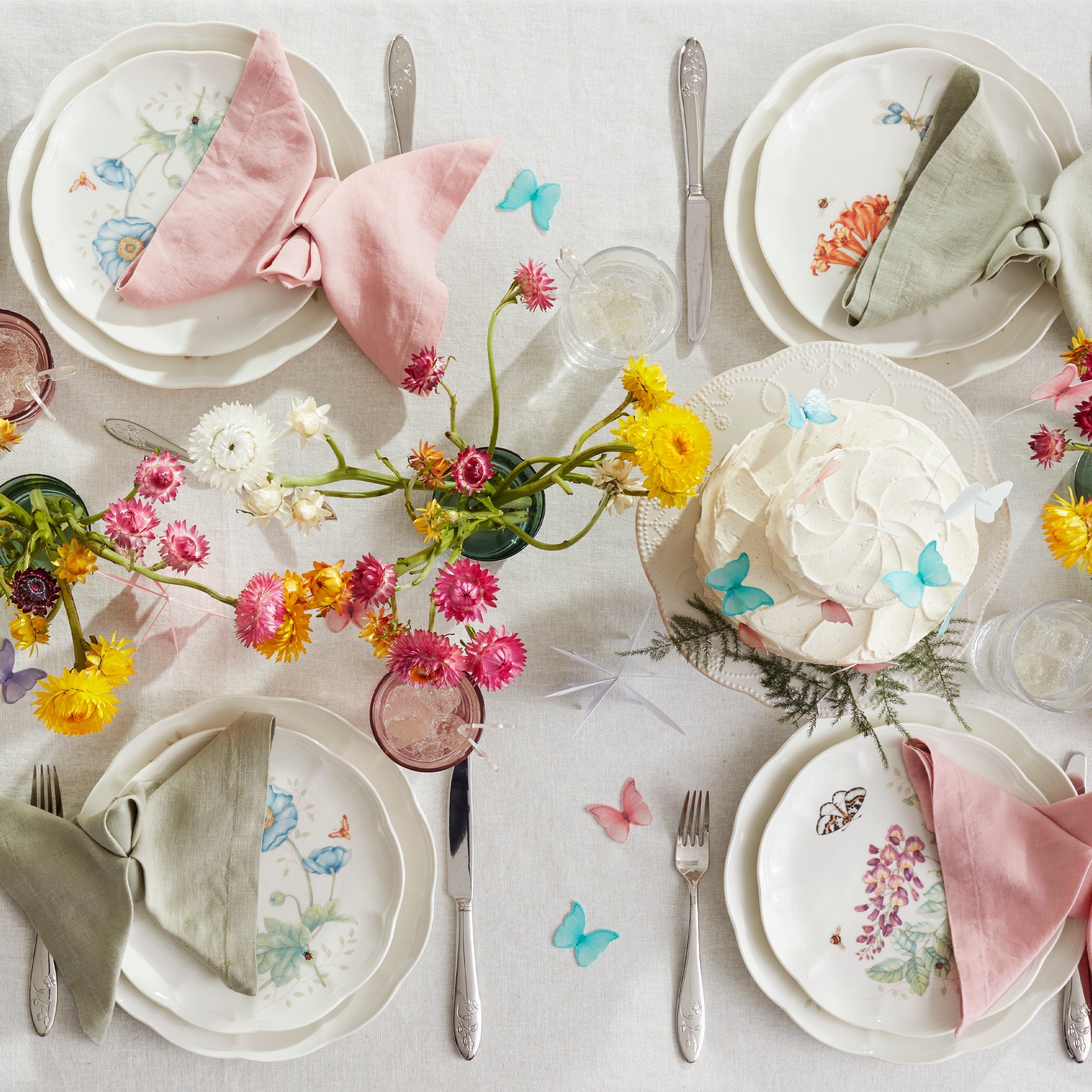 Lenox Everyday Flatware Butterfly Meadow 28-Piece Dinnerware Set - Image 7